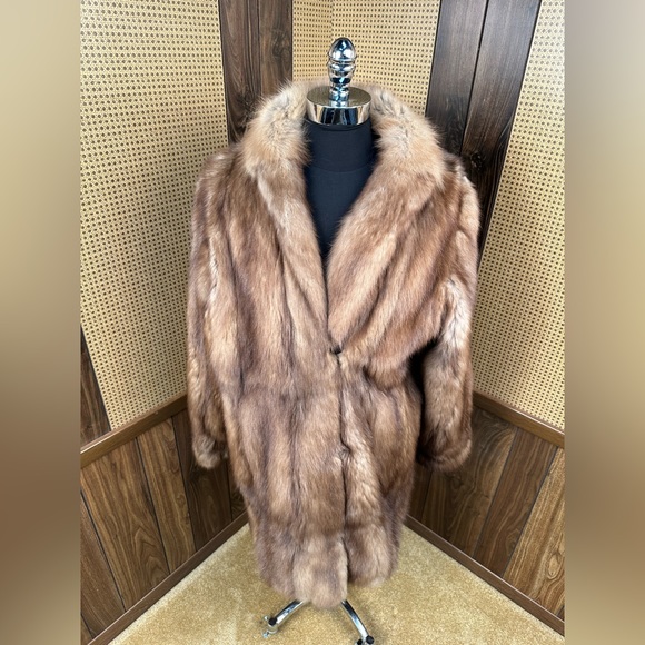 Amoress Made in Sweden Stone Marten Sable Fur Coat Jacket Stroller Medium - Picture 2 of 11